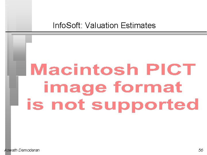 Info. Soft: Valuation Estimates Aswath Damodaran 56 