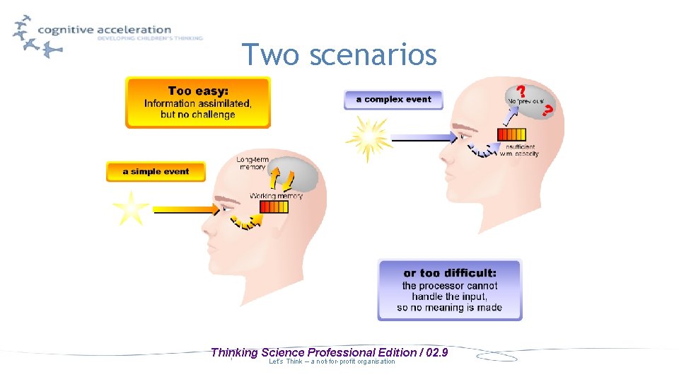 Two scenarios Thinking Science Professional Edition / 02. 9 Let’s Think – a not-for-profit