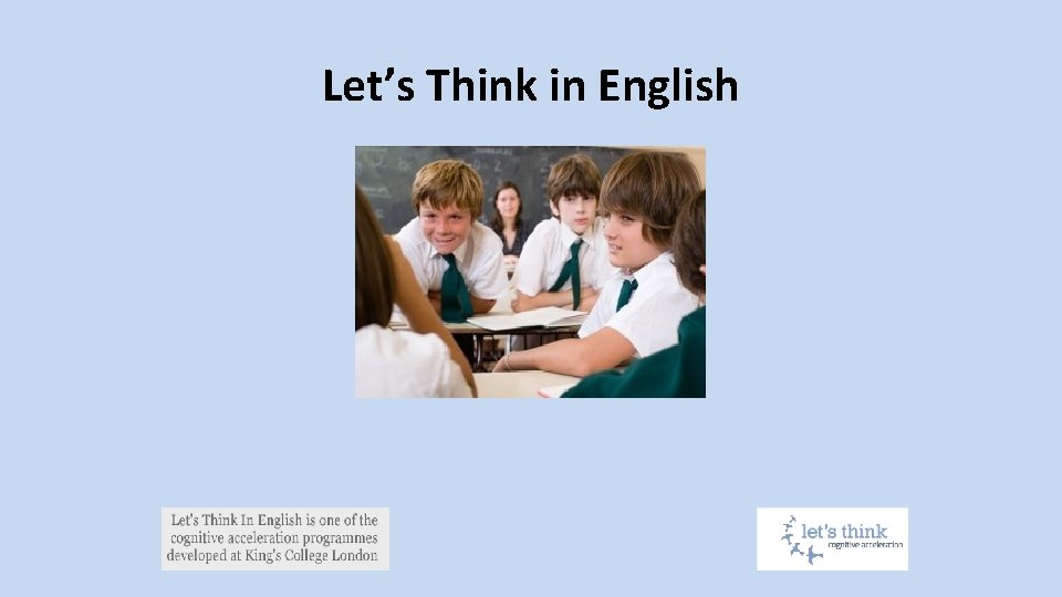 Let’s Think in English 