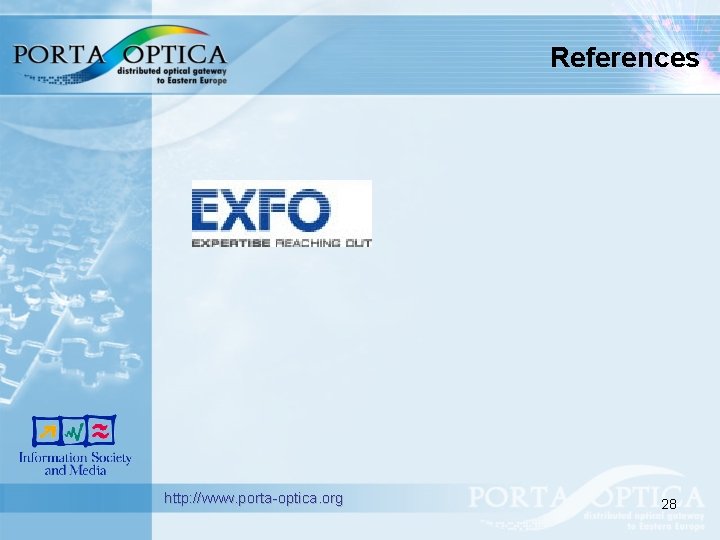 References http: //www. porta-optica. org 28 
