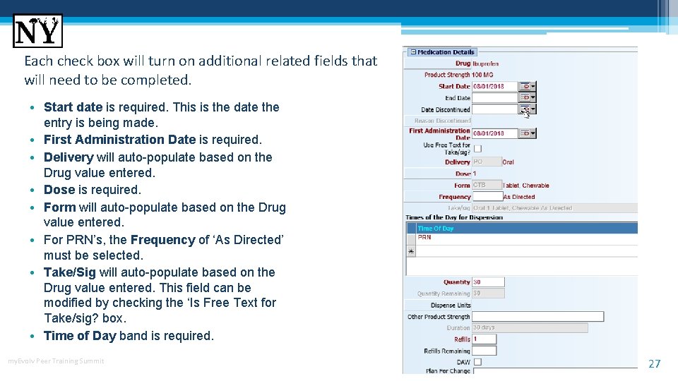 Each check box will turn on additional related fields that will need to be Each check box will turn on additional related fields that will need to be