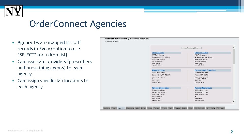Order. Connect Agencies • Agency. IDs are mapped to staff records in Evolv (option Order. Connect Agencies • Agency. IDs are mapped to staff records in Evolv (option