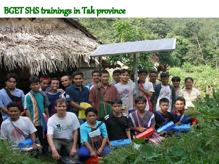 BGET SHS trainings in Tak province 