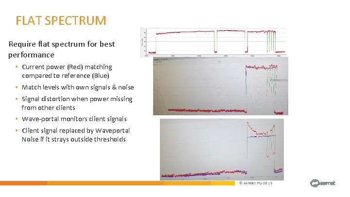 FLAT SPECTRUM Require flat spectrum for best performance • Current power (Red) matching compared FLAT SPECTRUM Require flat spectrum for best performance • Current power (Red) matching compared