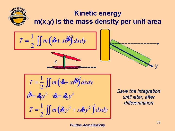 Kinetic energy m(x, y) is the mass density per unit area x y Save Kinetic energy m(x, y) is the mass density per unit area x y Save