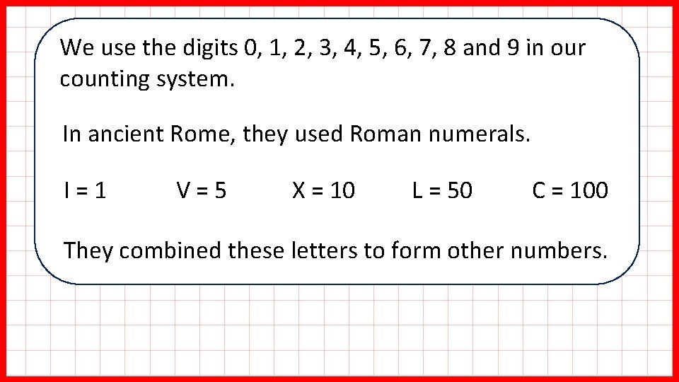 We use the digits 0, 1, 2, 3, 4, 5, 6, 7, 8 and