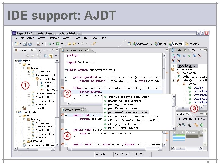 IDE support: AJDT 20 