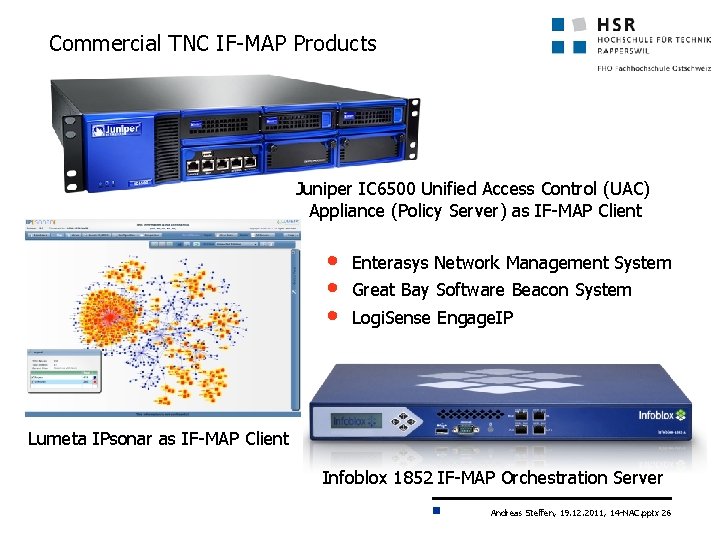 Commercial TNC IF-MAP Products Juniper IC 6500 Unified Access Control (UAC) Appliance (Policy Server)