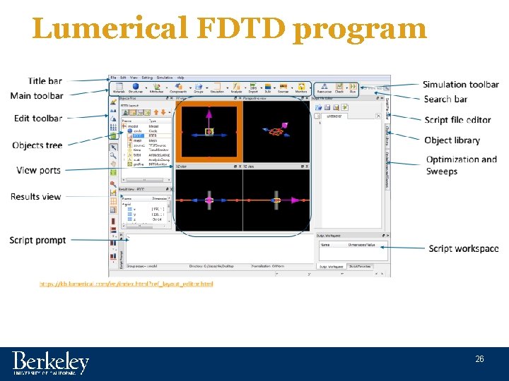 Lumerical FDTD program 26 