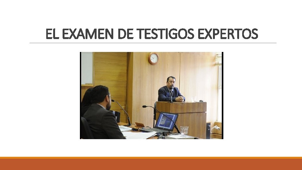 EL EXAMEN DE TESTIGOS EXPERTOS 