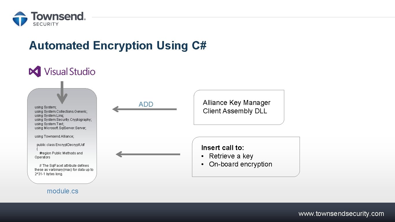 Automated Encryption Using C# using System; using System. Collections. Generic; using System. Linq; using