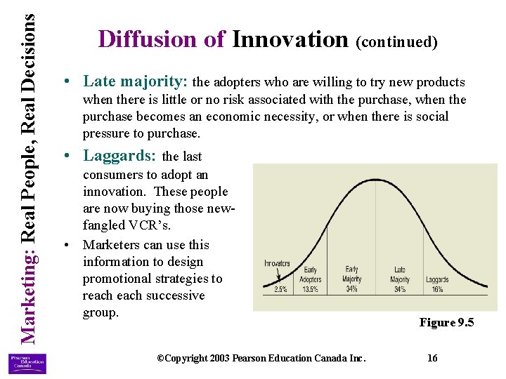 Marketing: Real People, Real Decisions Diffusion of Innovation (continued) • Late majority: the adopters Marketing: Real People, Real Decisions Diffusion of Innovation (continued) • Late majority: the adopters