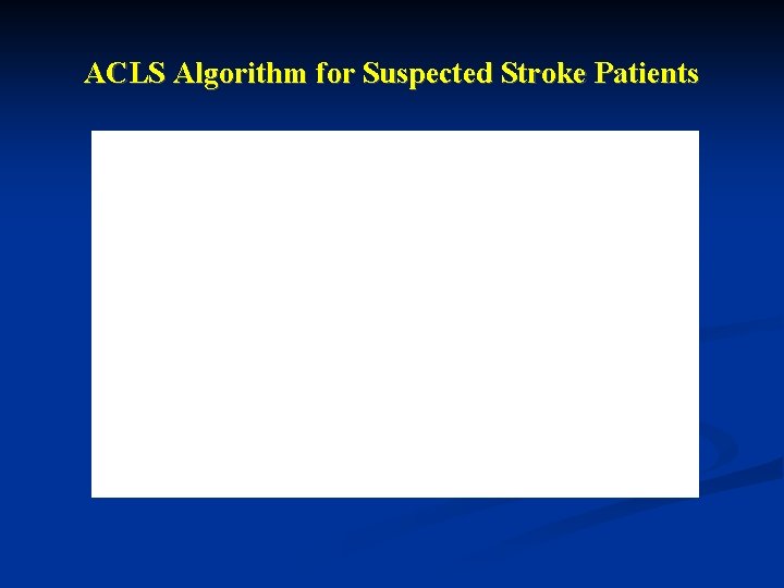 ACLS Algorithm for Suspected Stroke Patients 