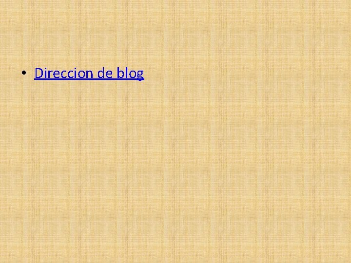  • Direccion de blog 