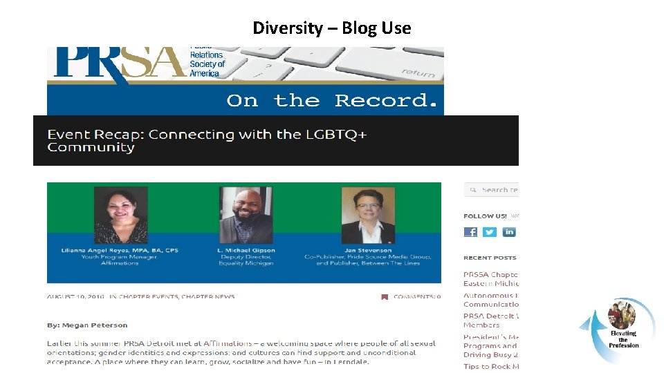 Diversity – Blog Use 