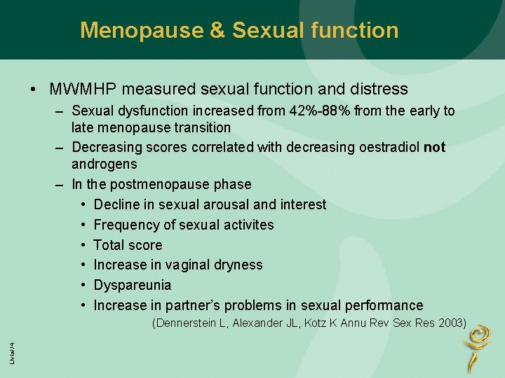 Dermatosis associated with menopause