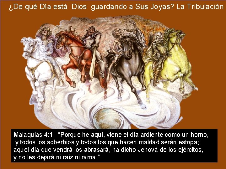 ¿De qué Día está Dios guardando a Sus Joyas? La Tribulación Malaquías 4: 1 ¿De qué Día está Dios guardando a Sus Joyas? La Tribulación Malaquías 4: 1