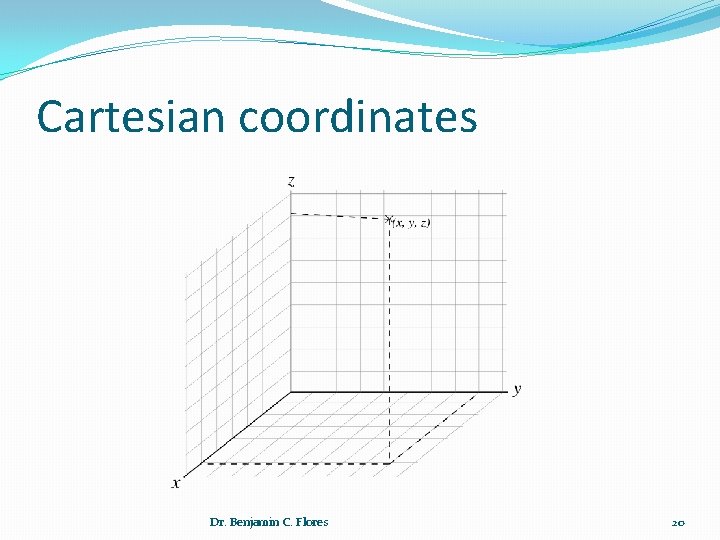 Cartesian coordinates Dr. Benjamin C. Flores 20 