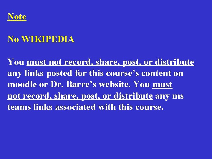 Note No WIKIPEDIA You must not record, share, post, or distribute any links posted Note No WIKIPEDIA You must not record, share, post, or distribute any links posted