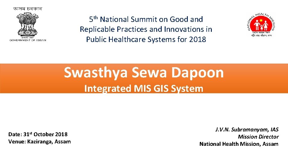 5 th National Summit on Good and Replicable Practices and Innovations in Public Healthcare