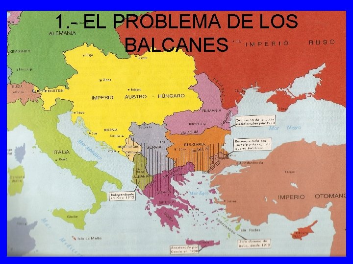 1. - EL PROBLEMA DE LOS BALCANES 