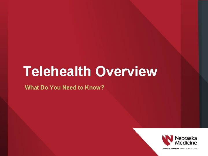 Telehealth Overview What Do You Need to Know