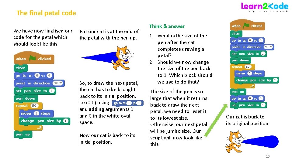 The final petal code We have now finalised our code for the petal which The final petal code We have now finalised our code for the petal which