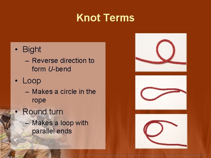 Knot Terms • Bight – Reverse direction to form U-bend • Loop – Makes