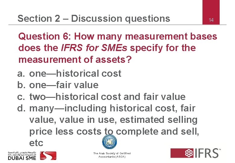 Section 2 – Discussion questions 14 Question 6: How many measurement bases does the