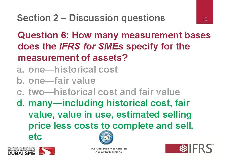 Section 2 – Discussion questions 15 Question 6: How many measurement bases does the