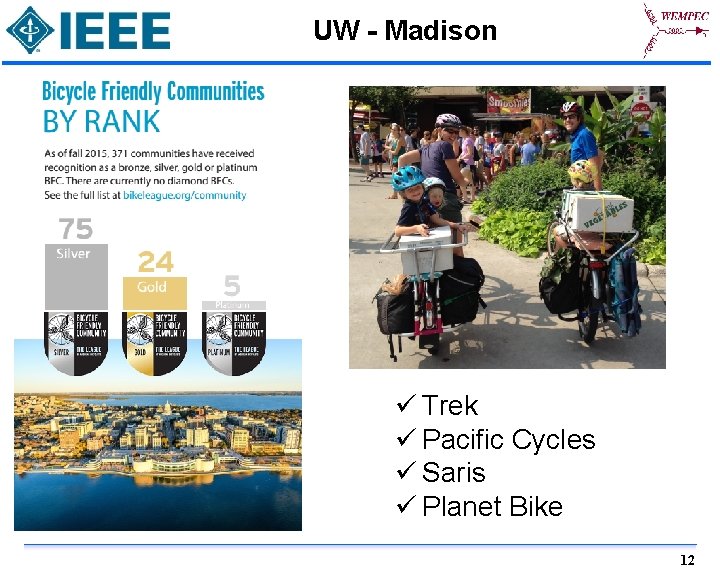 UW - Madison ü Trek ü Pacific Cycles ü Saris ü Planet Bike 12