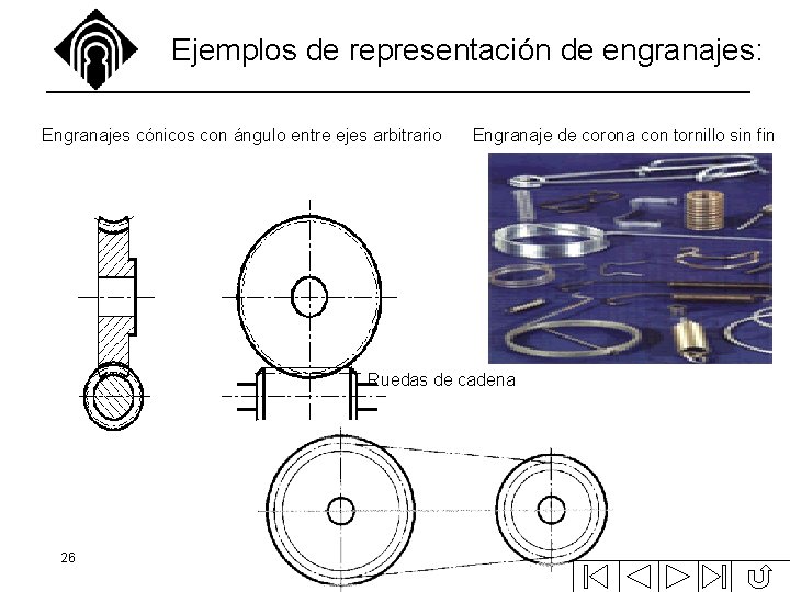 Ejemplos de representación de engranajes: Engranajes cónicos con ángulo entre ejes arbitrario Engranaje de Ejemplos de representación de engranajes: Engranajes cónicos con ángulo entre ejes arbitrario Engranaje de