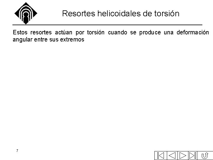 Resortes helicoidales de torsión Estos resortes actúan por torsión cuando se produce una deformación Resortes helicoidales de torsión Estos resortes actúan por torsión cuando se produce una deformación