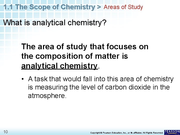1. 1 The Scope of Chemistry > Areas of Study What is analytical chemistry?