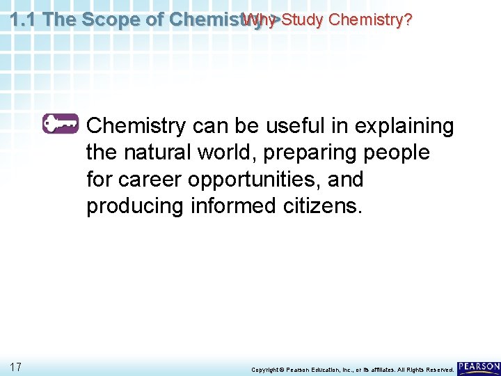 Why>Study Chemistry? 1. 1 The Scope of Chemistry can be useful in explaining the