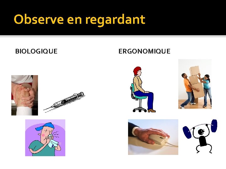 Observe en regardant BIOLOGIQUE ERGONOMIQUE 