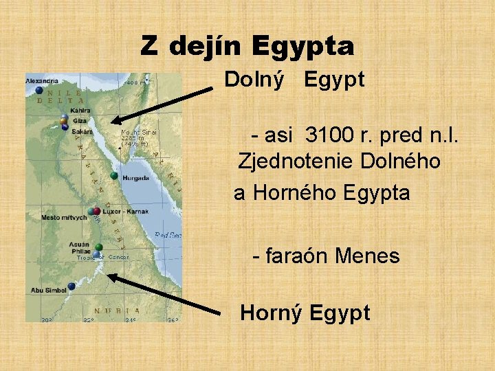 Starovek Egypt Dejepis pre 5 ronk zkladnej koly