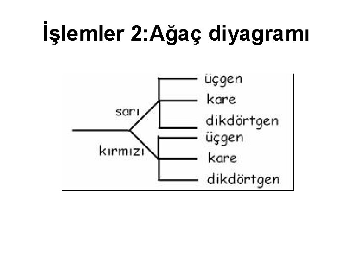 İşlemler 2: Ağaç diyagramı 