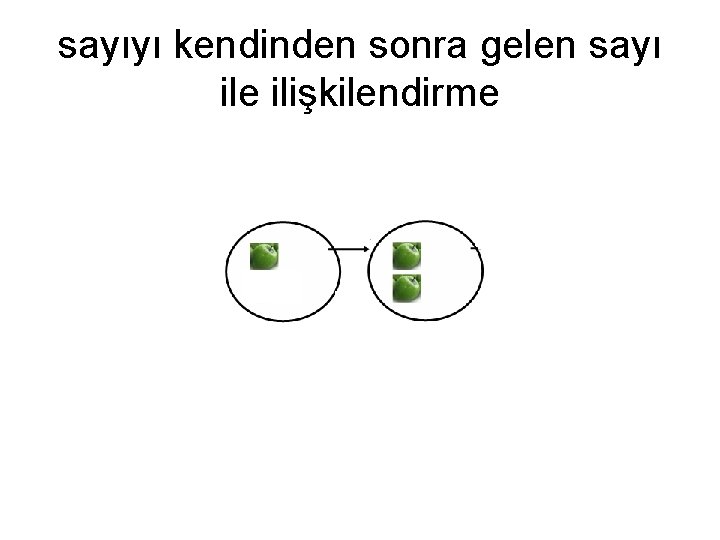 sayıyı kendinden sonra gelen sayı ile ilişkilendirme 