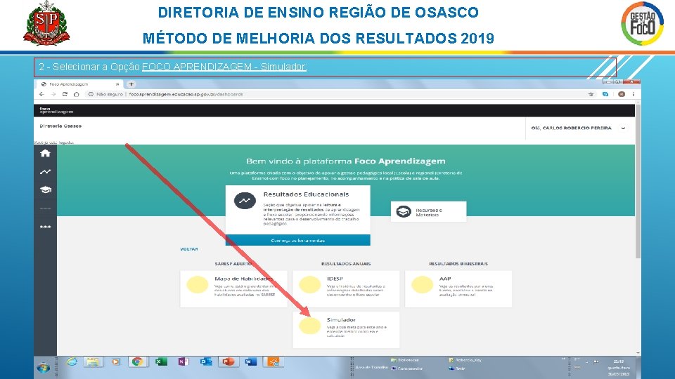 DIRETORIA DE ENSINO REGIÃO DE OSASCO MÉTODO DE MELHORIA DOS RESULTADOS 2019 2 -