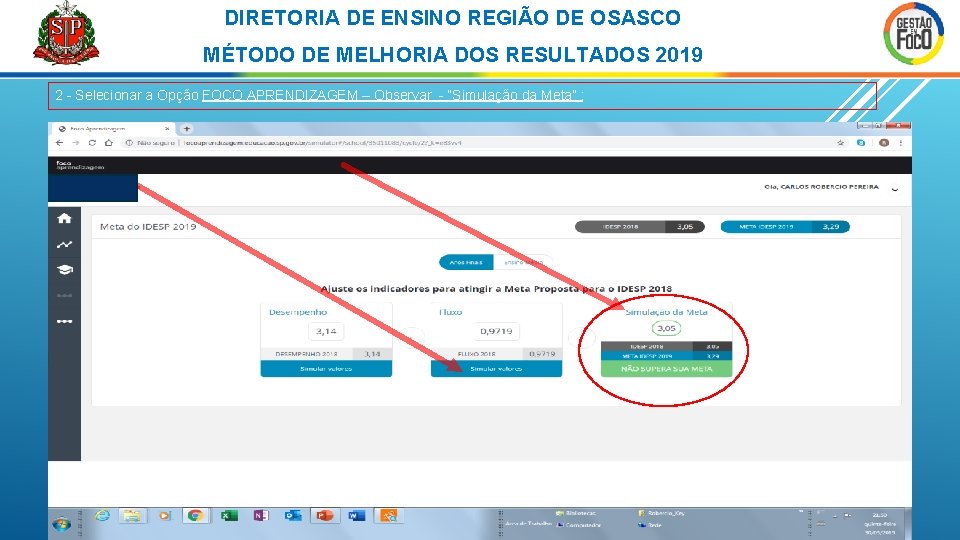 DIRETORIA DE ENSINO REGIÃO DE OSASCO MÉTODO DE MELHORIA DOS RESULTADOS 2019 2 -