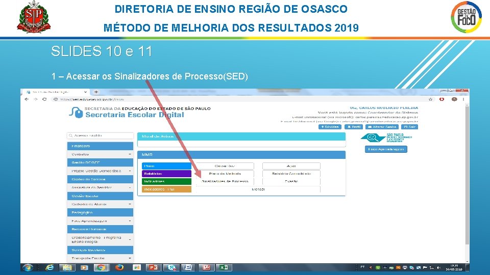 DIRETORIA DE ENSINO REGIÃO DE OSASCO MÉTODO DE MELHORIA DOS RESULTADOS 2019 SLIDES 10
