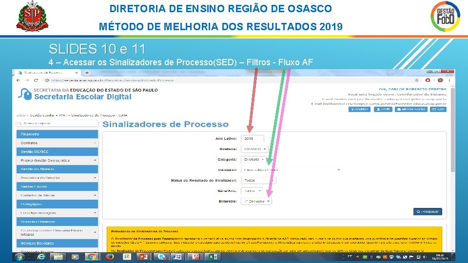 DIRETORIA DE ENSINO REGIÃO DE OSASCO MÉTODO DE MELHORIA DOS RESULTADOS 2019 SLIDES 10