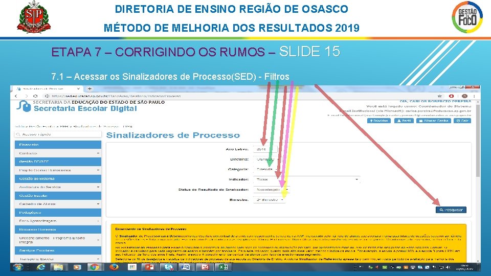 DIRETORIA DE ENSINO REGIÃO DE OSASCO MÉTODO DE MELHORIA DOS RESULTADOS 2019 ETAPA 7