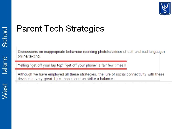 School Island West Parent Tech Strategies 