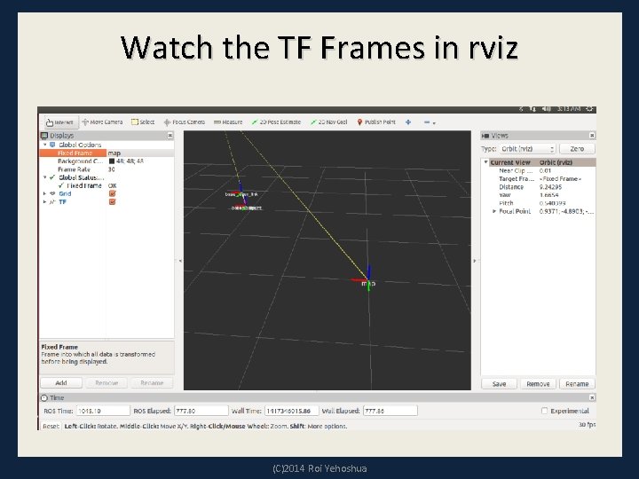 Watch the TF Frames in rviz (C)2014 Roi Yehoshua 