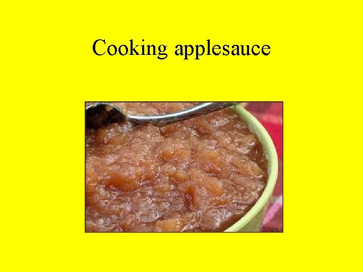 Cooking applesauce 