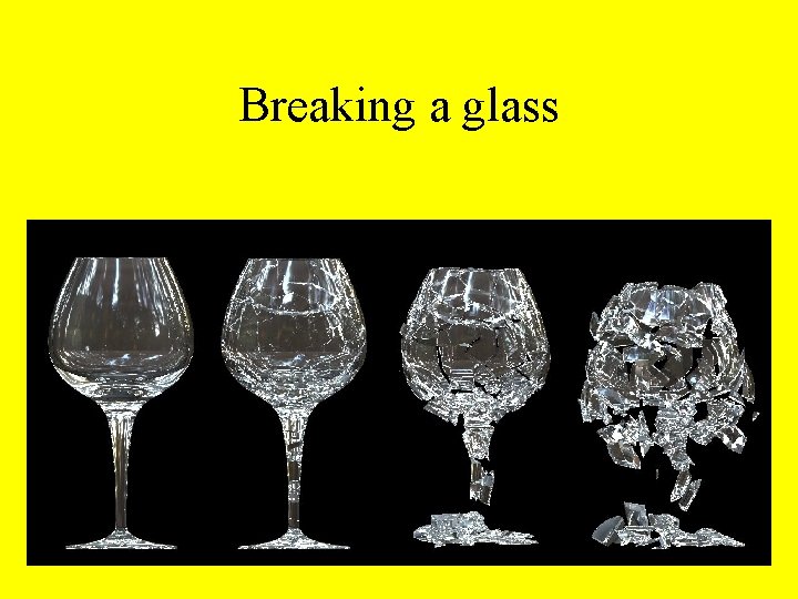 Breaking a glass 