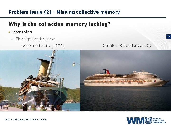 Problem issue (2) - Missing collective memory Why is the collective memory lacking? §