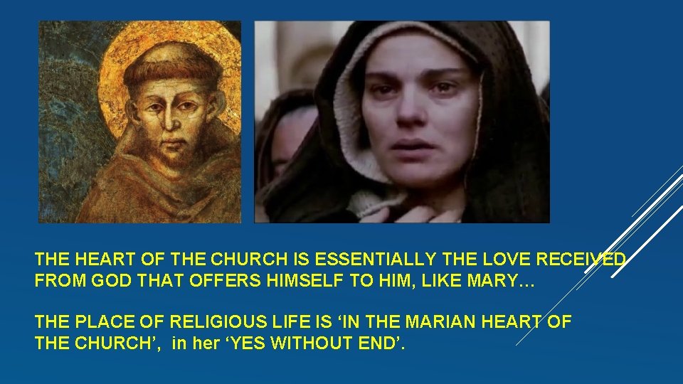 THE HEART OF THE CHURCH IS ESSENTIALLY THE LOVE RECEIVED FROM GOD THAT OFFERS